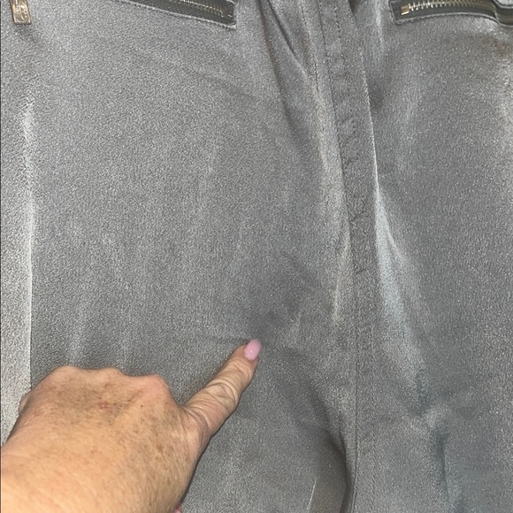 Chicos black label Gray silky jogger style Pants size 2 or large - Picture 12 of 14